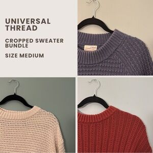 Universal Thread Cropped Sweater Bundle Size Medium
